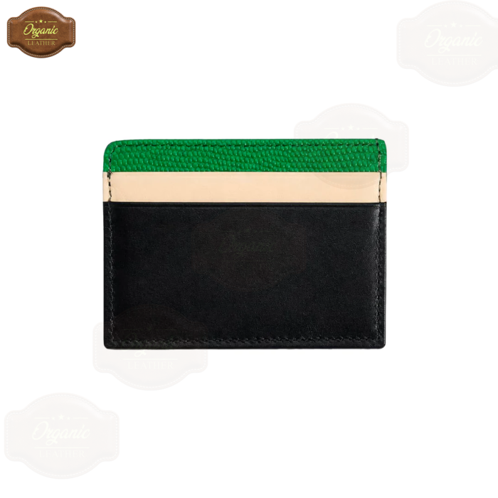 Luxe Green Leather Card Wallet | Genuine Leather Slim Card Holder  for Men | RFID Blocking Wallet OEM ODM Wholesale