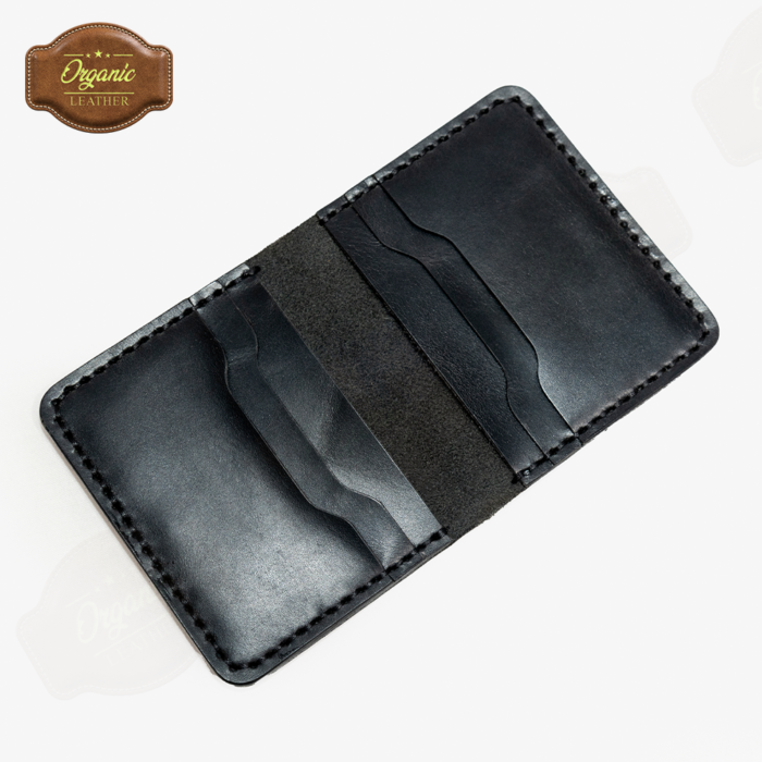 Full Grain Leather Vertical Card Holder Slim Credit Card Wallet  Handmade OEM Wholesale