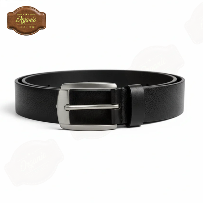100% Full Grain Black Leather Belt – Crack & Peel Resistant Business Casual Belt